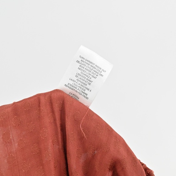 ANTHROPOLOGIE Wide Leg Pants Womens Size S Dolan Rust Polka Dot Crop Pull On - Picture 12 of 12